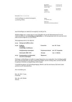Informatieavond H5/V6 - Openbaar Lyceum Zeist