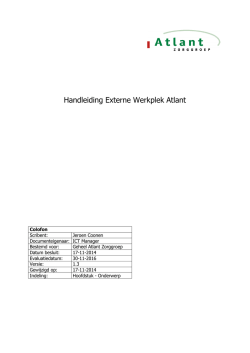 Handleiding Externe Werkplek Atlant