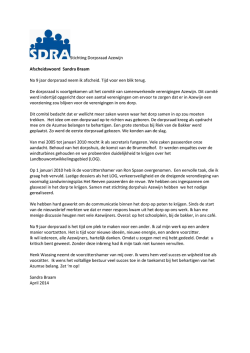 Stichting Dorpsraad Azewijn Afscheidswoord Sandra Braam Na 9