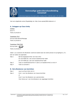 Eenvoudige gebruikershandleiding voicemail