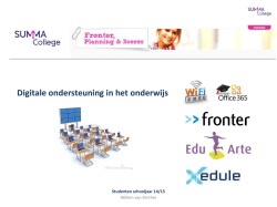 Digitale ondersteuning in het onderwijs - Mini