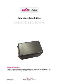 Gebruikershandleiding GeoLocker Compact