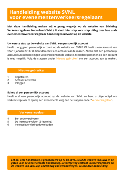 Handleiding verkeersregelaars - Stichting Verkeersregelaars