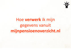 Hoe verwerk ik gegevens uit