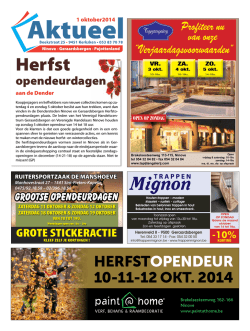 Editie Ninove - 01/10/2014 (week 40)