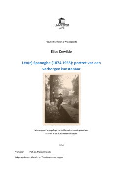 Léo(n) Spanoghe (1874-1955): portret van een