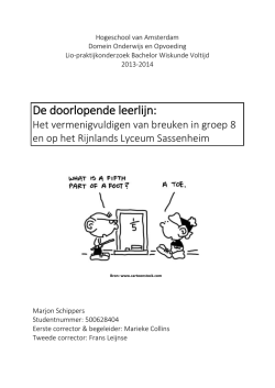 Een doorlopende leerlijn breuken
