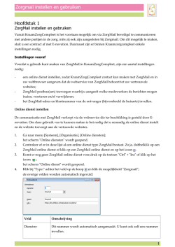 Hoofdstuk 1 Zorgmail instellen en gebruiken