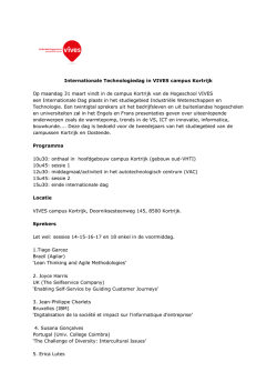 Internationale Technologiedag in VIVES campus Kortrijk Op
