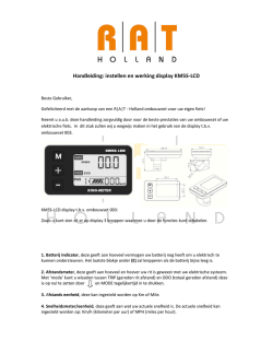 Handleiding: instellen en werking display KM5S-LCD