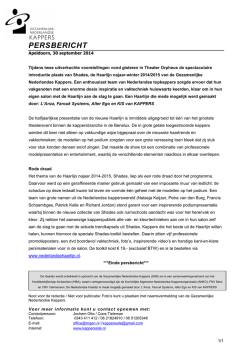 Persbericht lancering Haarlijn najaar 2014