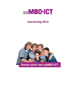 Jaarverslag 2013 - saMBO-ICT