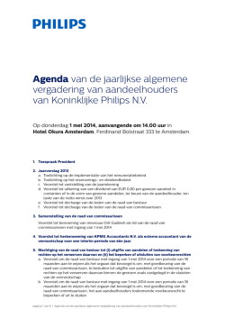 Agenda van de jaarlijkse algemene vergadering van