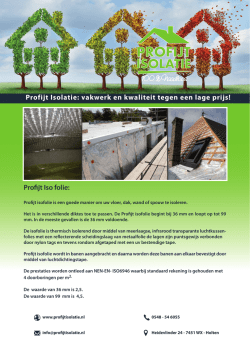 Profijt Isolatie: vakwerk en kwaliteit tegen een lage prijs! Profijt Iso