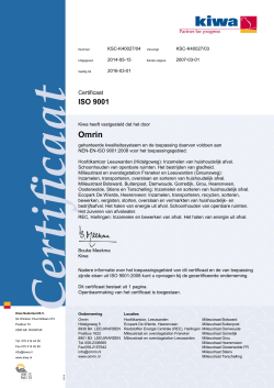 KIWA document ISO 9001