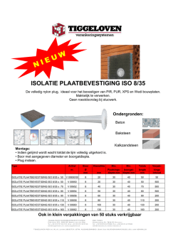 ISOLATIE PLAATBEVESTIGING ISO 8/35