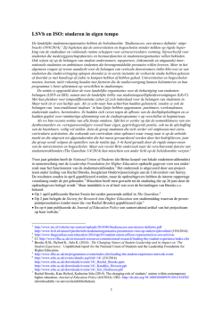 LSVb en ISO: studeren in eigen tempo