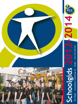 Schoolgids 2013-2014 van PCC Bergen versie dd 5 februari 2014
