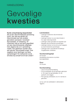 Handleiding - Anne Frank in de klas