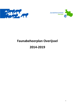 Faunabeheerplan Overijssel 2014-2019