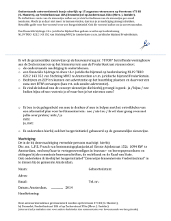 antwoordstrook met Brief aan buren