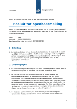 Besluit tot openbaarmaking GT