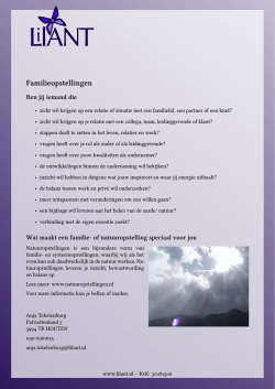 Flyer familieopstellingen - Praktijk