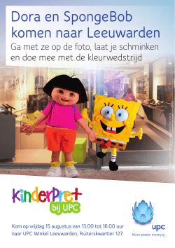 Dora en SpongeBob komen naar Leeuwarden