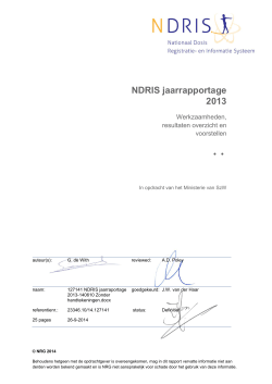 NDRIS jaarrapportage 2013