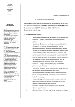 Agenda OCMW-raad 23.09.2014