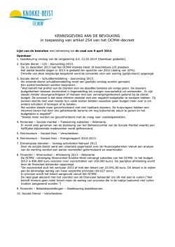 informatie - Sociaal huis - Knokke