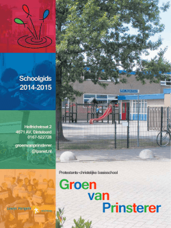 Schoolgids - Pcbs Groen van Prinsterer