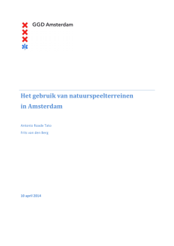 Het gebruik van natuurspeelterreinen in Amsterdam