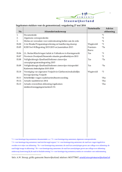 IS.00. Ingekomen stukken - Gemeente Steenwijkerland