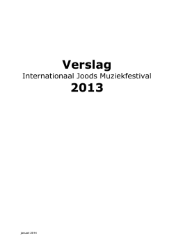 Verslag Internationaal Joods Muziekfestival 2013versie22-1