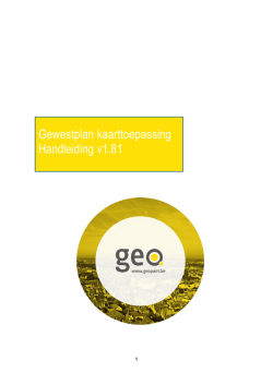 Handleiding Gewestplan kaarttoepassing v1.81