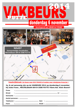 doorlopend van 18h00 tot 22h00 Gemeentelijke