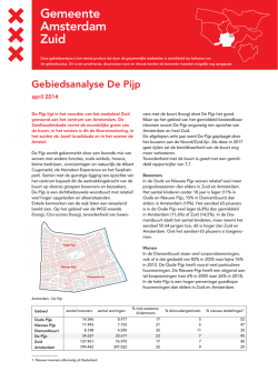 Gebiedsanalyse De Pijp - Stadsdeel Zuid