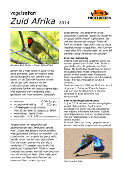 Download de brochure - Stichting Vogelreizen