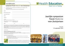 Jaarlijks symposium Travel Medicine voor (huis