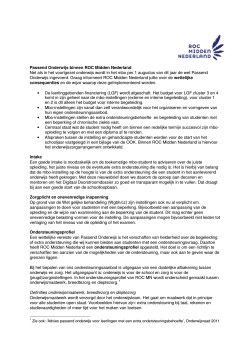 Passend Onderwijs binnen ROC Midden Nederland