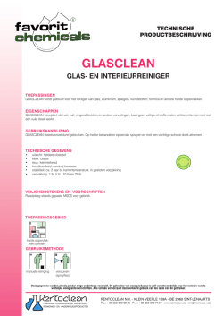 GLASCLEAN - Rentoclean nv.