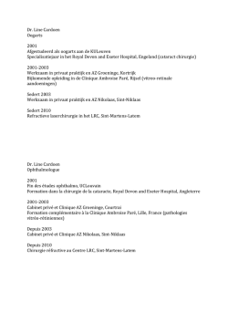 Het CV in PDF dowloaden - oogartsen sint