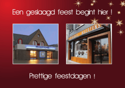 Een geslaagd feest begint hier ! Prettige feestdagen !