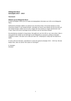 Hildegardis Mavo Schoolgids 2014 – 2015