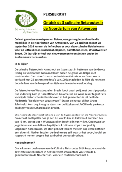 Informatie culinaire fietsroutes