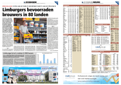 Limburgers bevoorraden brouwers in 80 landen
