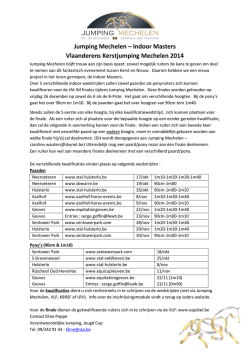 Indoor Masters Vlaanderens Kerstjumping Mechelen 2014