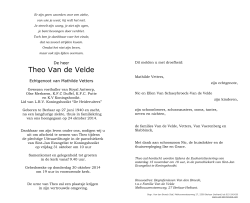 Theo Van de Velde - Begrafenissen/Rouwcentrum Van den Broeck