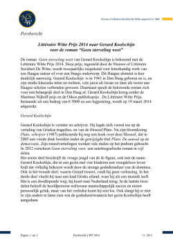 Littéraire Witte Prijs 2014